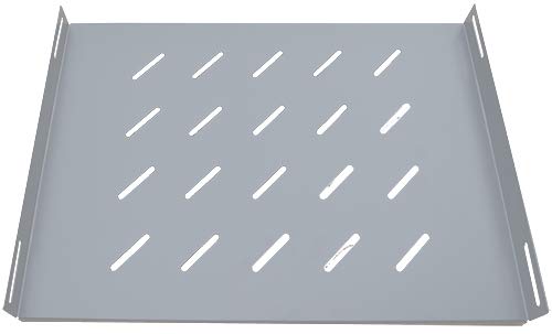 6U Wall Mount Server Rack Cabinet - Secure Locking Network & AV Equipment Enclosure for Electronics, Data, Audio Video - Includes Legs, Power Strip, Shelf & Cooling Fan - 24-Inch Deep (Light Grey) - Perfect for Home Office, Data Centers & Professional AV Installations