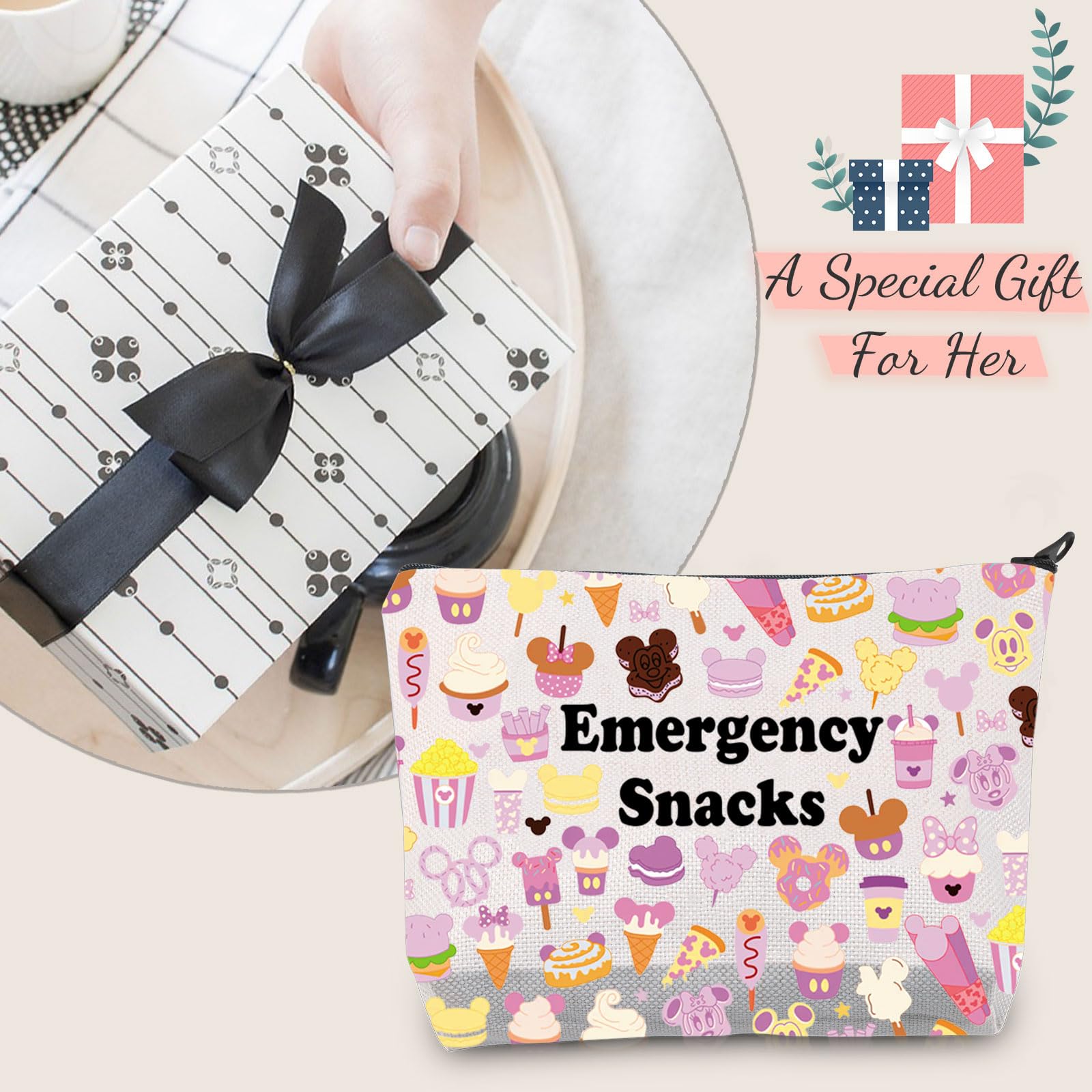 Emergency Snacks Food Storage Bag - Reusable Zipper Pouch for Food Safety | Perfect for Camping, Hiking, Travel & Office Snacks | Great Gift for Snack Lovers