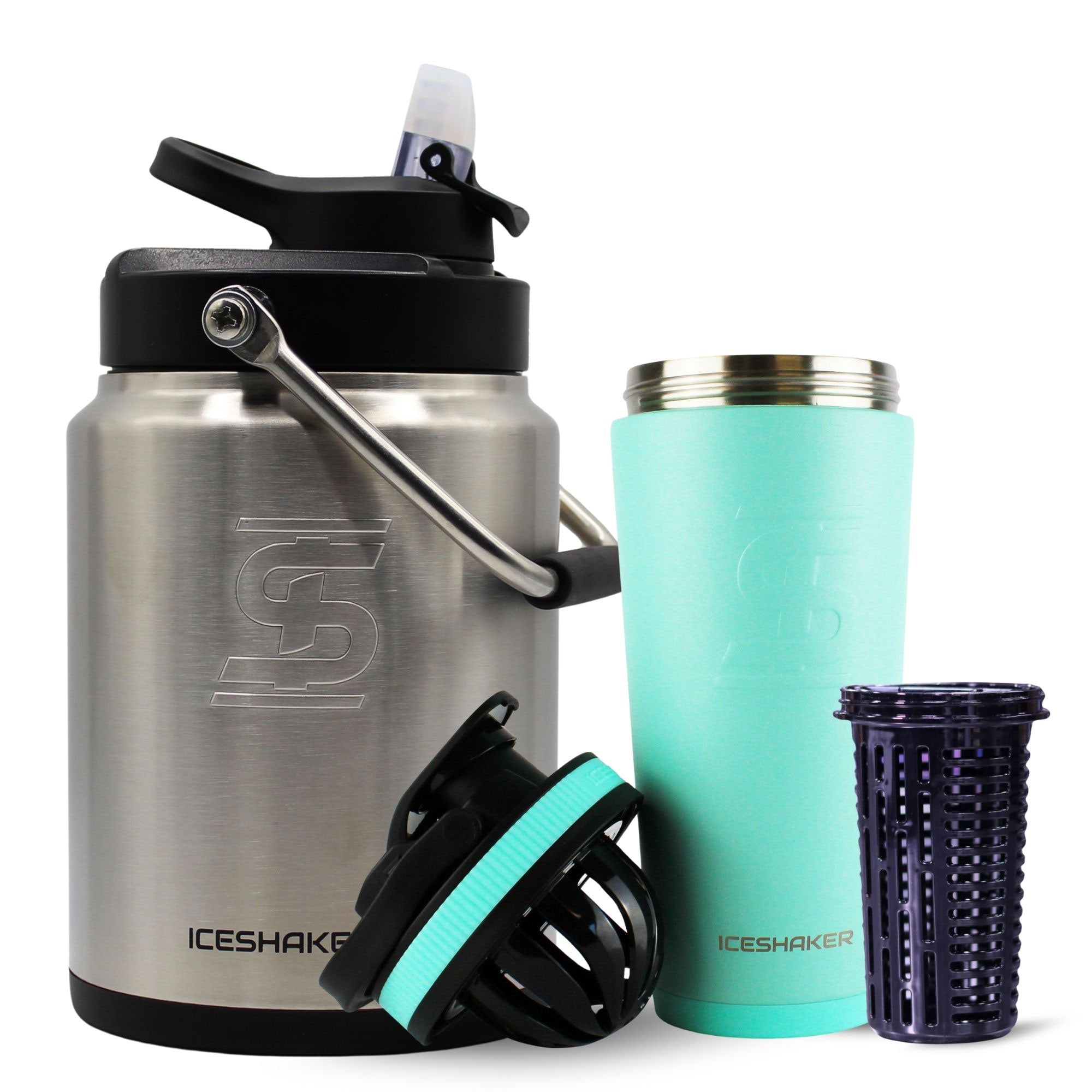 Premium Ice Shaker Hydration Pack - Insulated Water Bottle for Gym, Workout & Outdoor Sports - Leakproof & BPA-Free Shaker Cup for Protein Shakes & Cold Drinks