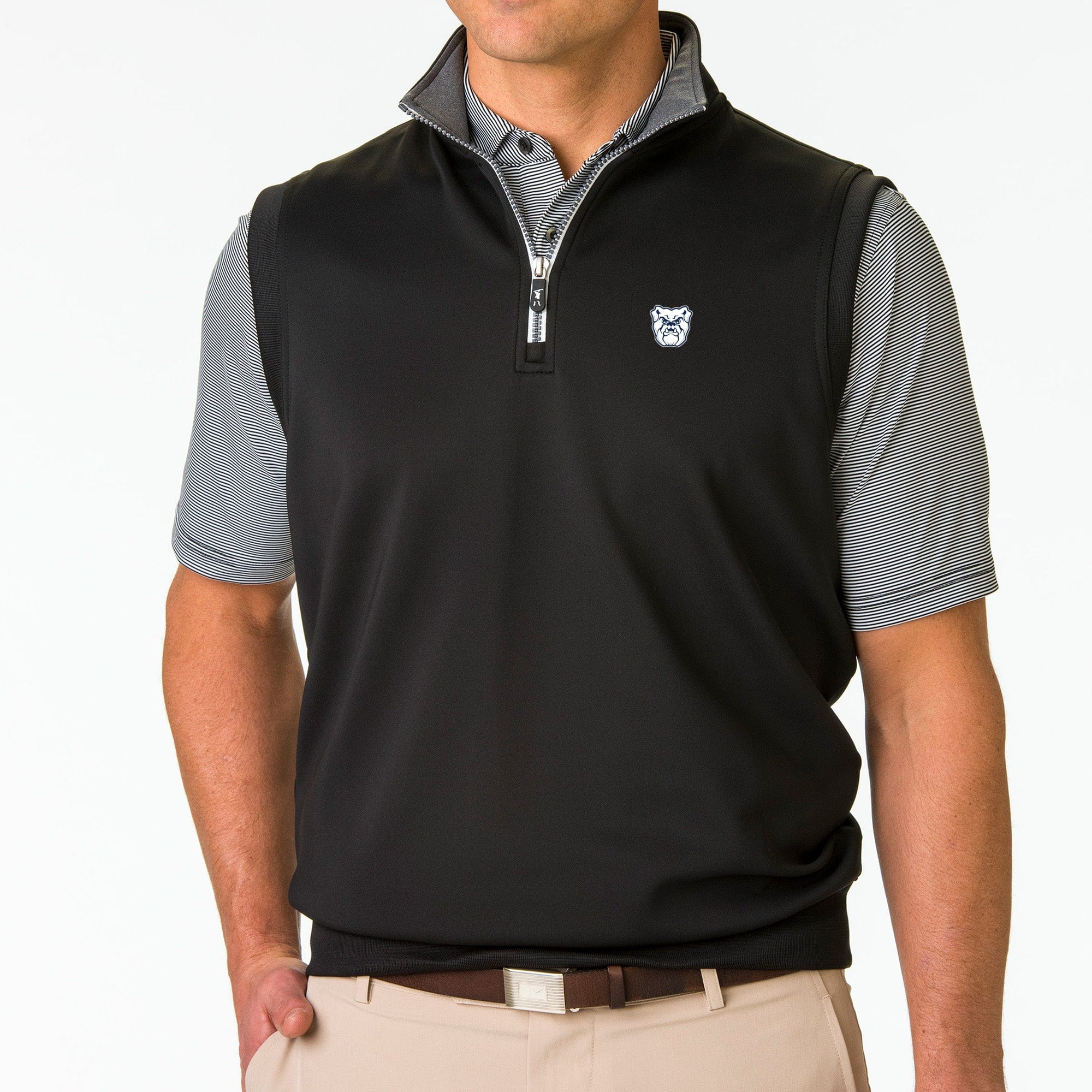 Butler University Caves Solid Quarter Zip Vest - Men's & Women's Collegiate Pullover for Casual Wear & Campus Style