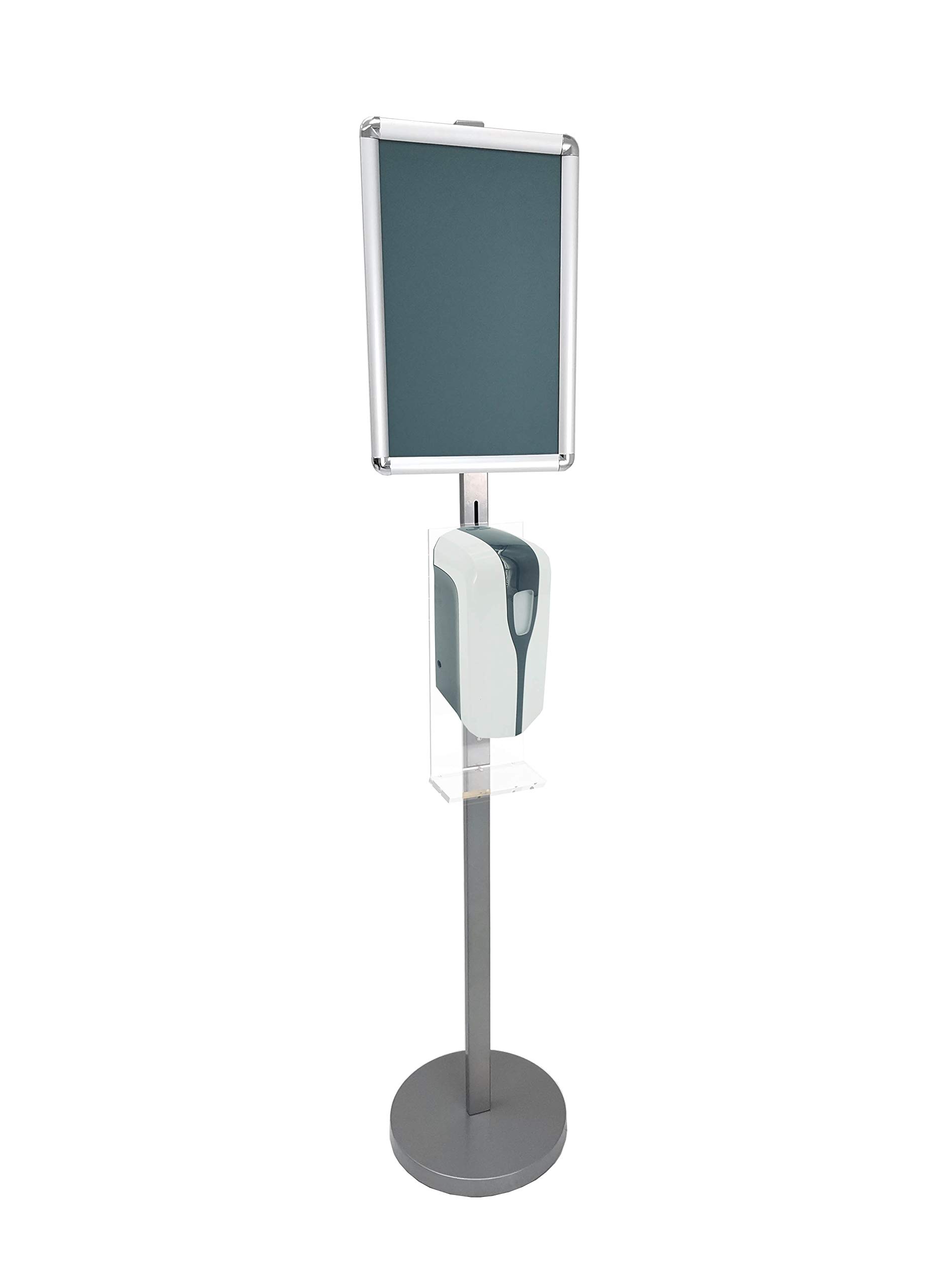 FixtureDisplays Automatic Hand Sanitizer Stand - Portable Touch-Free Dispenser with Adjustable Volume for Home, Office & Public Spaces - White (Model 10072-2D) | Ideal for Restrooms, Entrances, Retail Stores and Healthcare Facilities