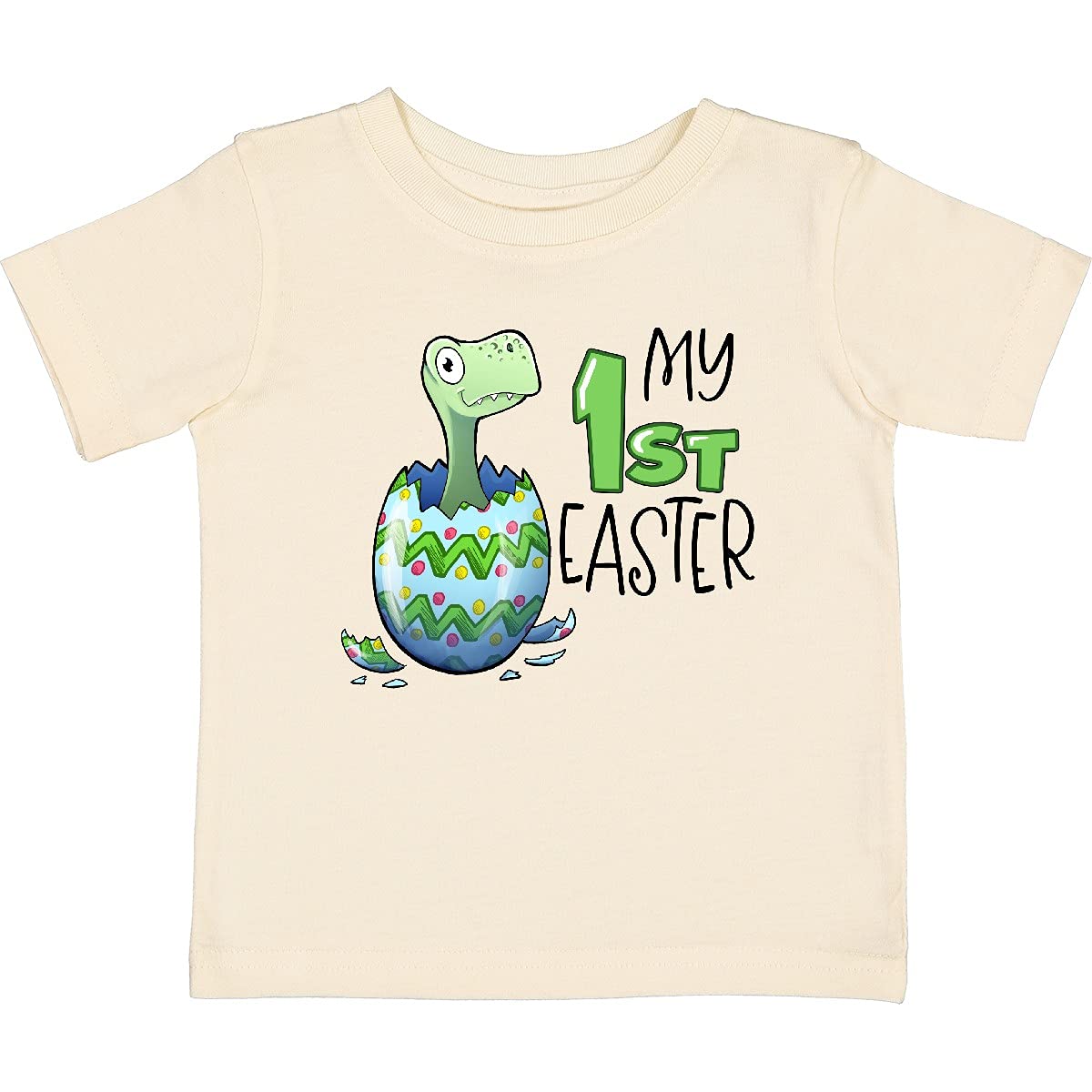 Inktastic My 1st Easter Dinosaur Hatching Egg Baby T-Shirt - Cute Easter Outfit for Boys & Girls - Perfect for Easter Egg Hunts & Family Photos