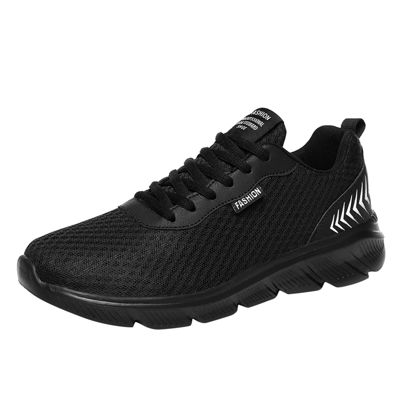 MLAGJSS Men's Black Slip-On Dress Sneakers - Comfortable Work Shoes for Business Casual & Office Wear