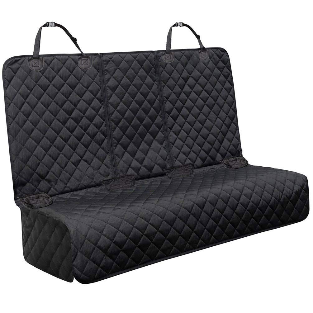 Waterproof Dog Car Seat Cover for Bench Seats - Heavy-Duty Pet Seat Protector with Non-Slip Backing | Universal Fit for Most Cars, Trucks & SUVs | Middle Seat Belt & Armrest Access | Perfect for Travel, Road Trips & Daily Commutes