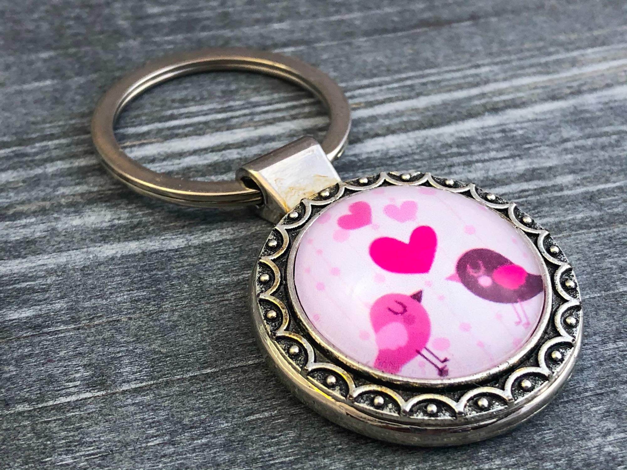 Romantic Love Birds Keychain for Women - Cute Couple Gift for Valentine's Day, Anniversary & Wedding - Perfect for Key Rings, Bags & Gifts