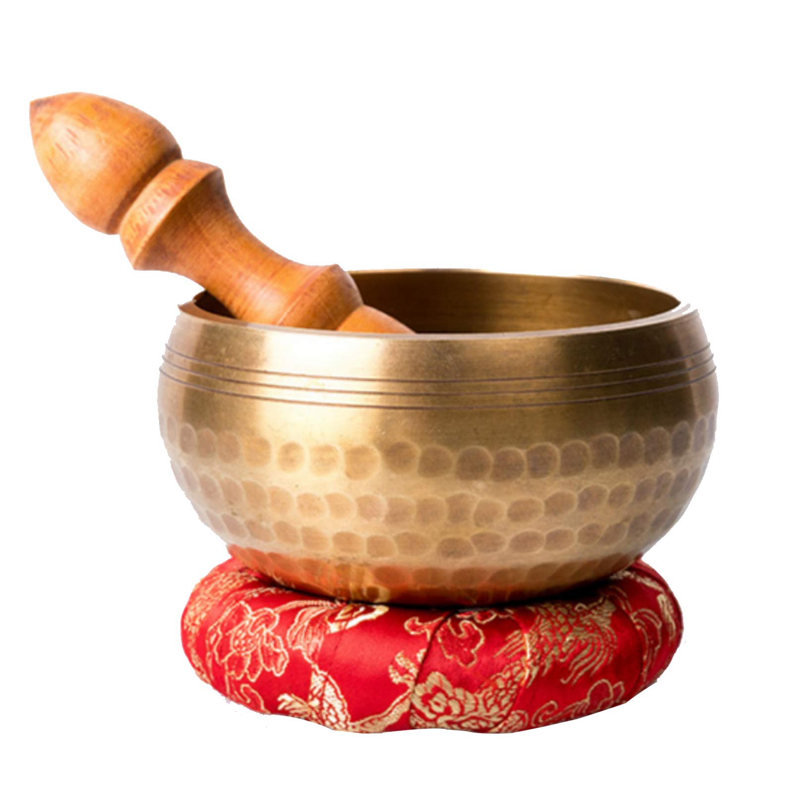 Authentic Hand-Hammered Tibetan Singing Bowl Set - 9cm Meditation Bowl with Mallet & Silk Cushion for Yoga, Chakra Healing, Sound Therapy & Mindfulness Practice | Perfect for Home Meditation, Spa Relaxation & Spiritual Wellness