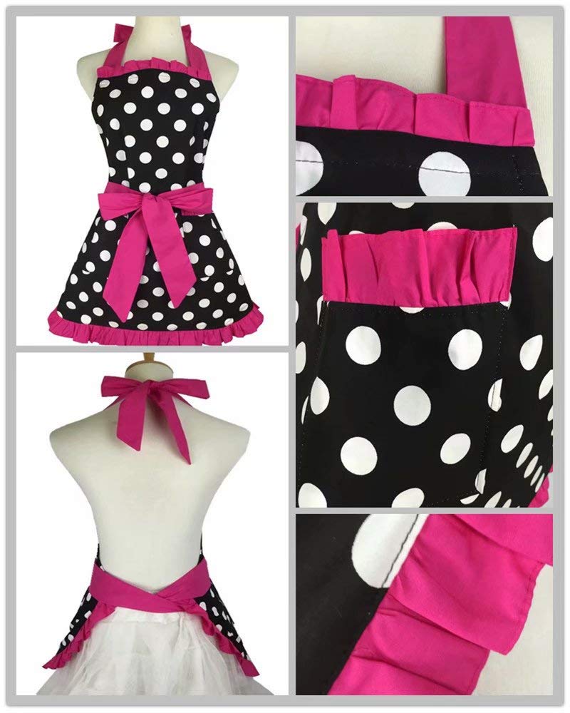 Cotton Apron with Pocket for Baking & Cooking | Women & Girls Kitchen Wear