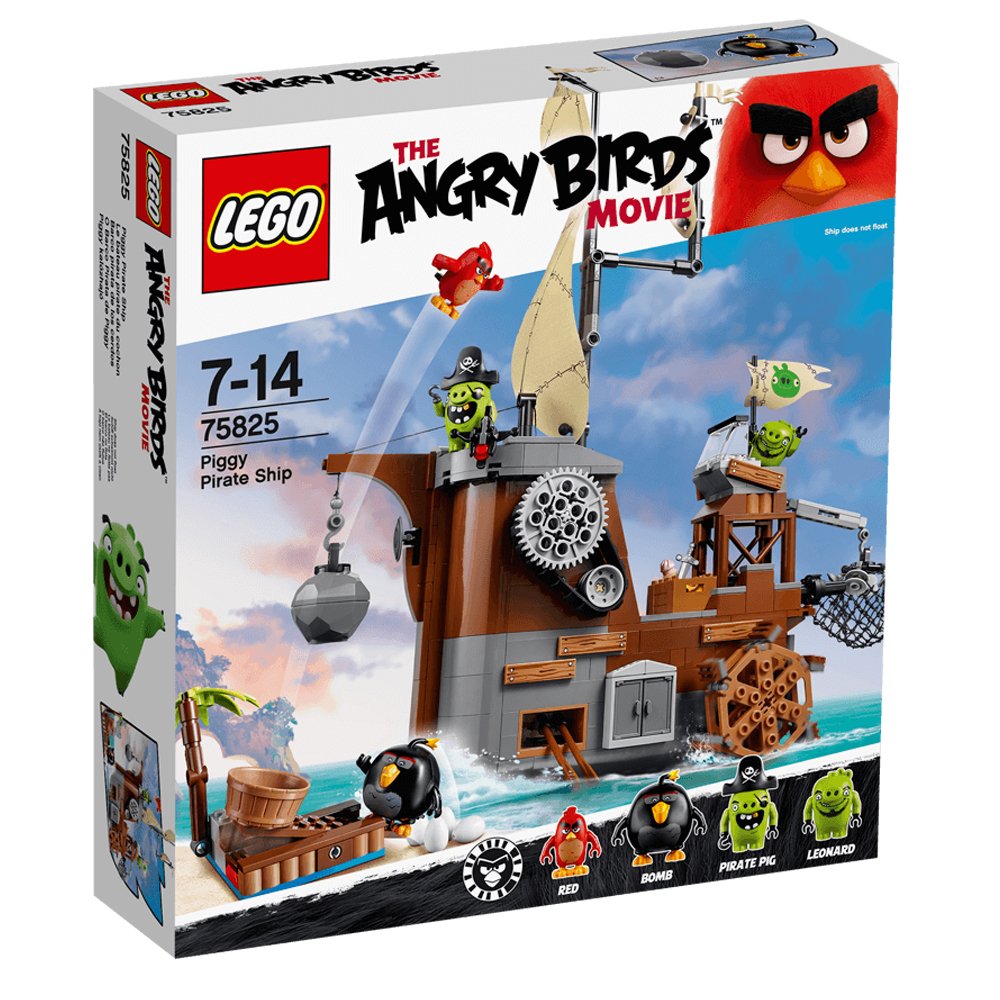 LEGO Angry Birds 75825 Piggy Pirate Ship Building Kit - 620 Piece Construction Set for Kids & Collectors | Creative Play, Birthday Gift & Display Model for Home Decor