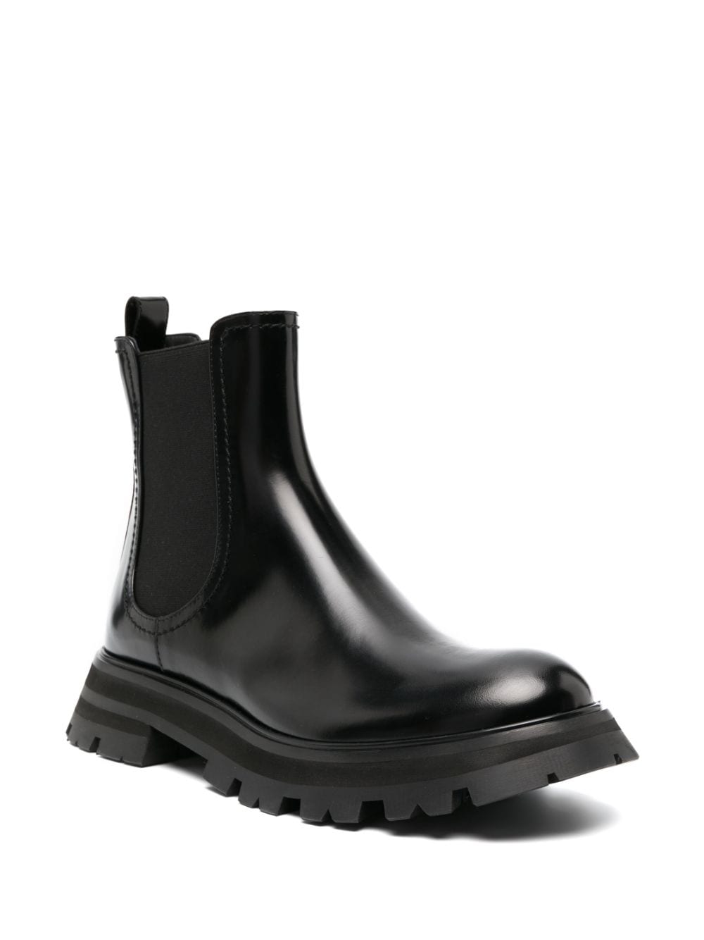 Alexander McQueen Black Leather Boots for Women - Stylish & Comfortable Ankle Booties for Casual Outings & Evening Events