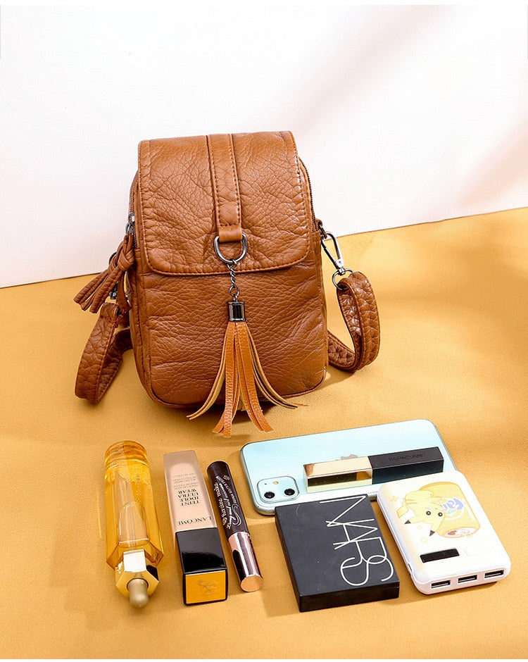Stylish Women's PU Leather Messenger Bag - Trendy Crossbody Shoulder Bag for Work, Travel & Daily Use