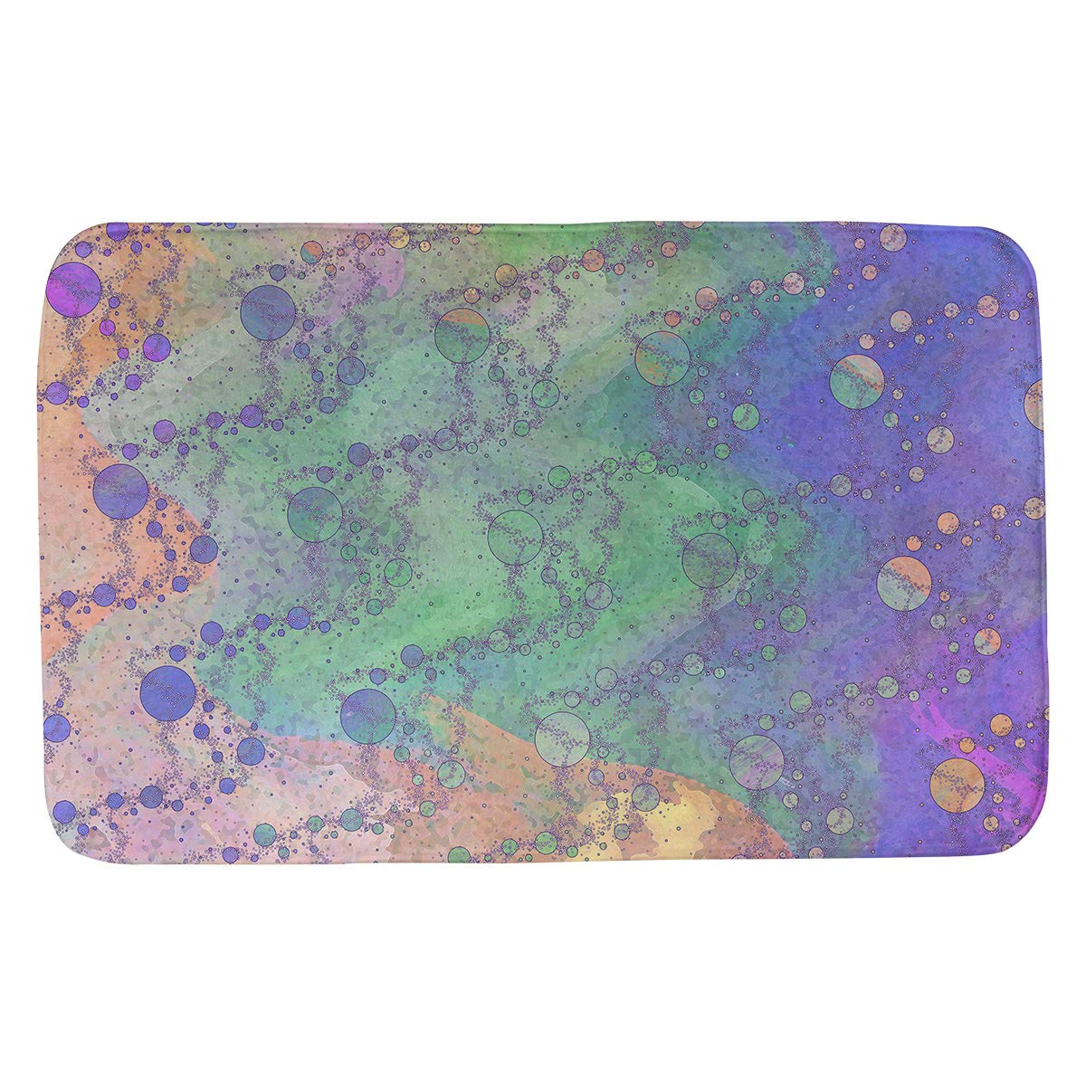 Katelyn Elizabeth Multicolor Planets & Stars Bath Mat - 24 x 17 Inches, Non-Slip Absorbent Bathroom Rug for Kids & Adults - Perfect for Space-Themed Bathrooms & Nursery Decor