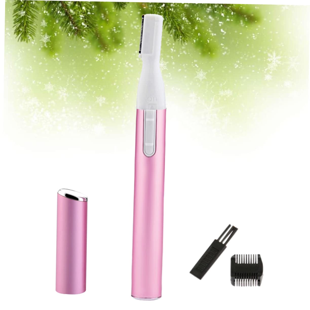 Electric Eyebrow Trimmer for Women - Rechargeable Facial Hair Remover & Eyebrow Shaver, Painless & Precise Grooming Tool (Pink) - Perfect for Eyebrow Shaping, Upper Lip & Peach Fuzz Removal at Home or Travel