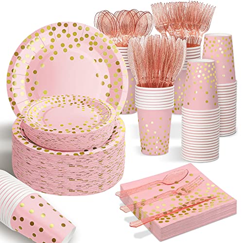 175 Pcs Pink and Rose Gold Glitter