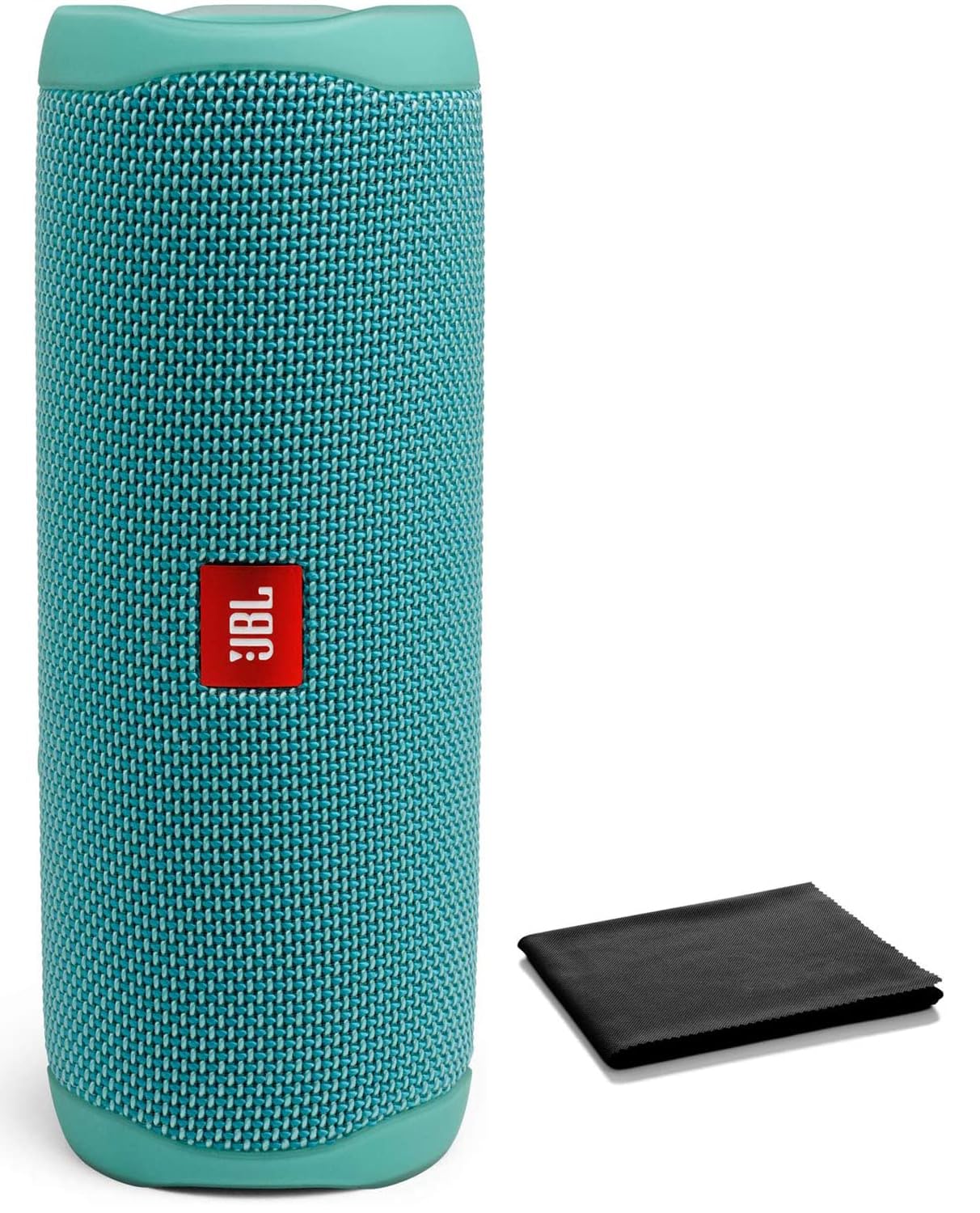 JBL Flip 5 Waterproof Bluetooth Speaker - Portable Wireless Speaker with Stereo Pairing, IPX7 Waterproof for Pool, Beach & Shower - Includes Microfiber Cleaning Cloth - Perfect for Travel, Outdoor Adventures & Home Use - Teal