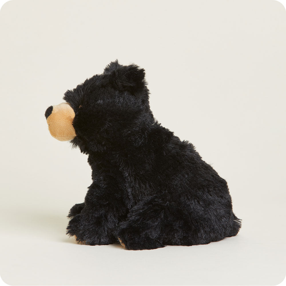 Black Bear Warmies Junior Plush Toy - Microwaveable Heating Stuffed Animal for Kids & Adults - Perfect for Relaxation, Stress Relief & Comfort at Home or Travel