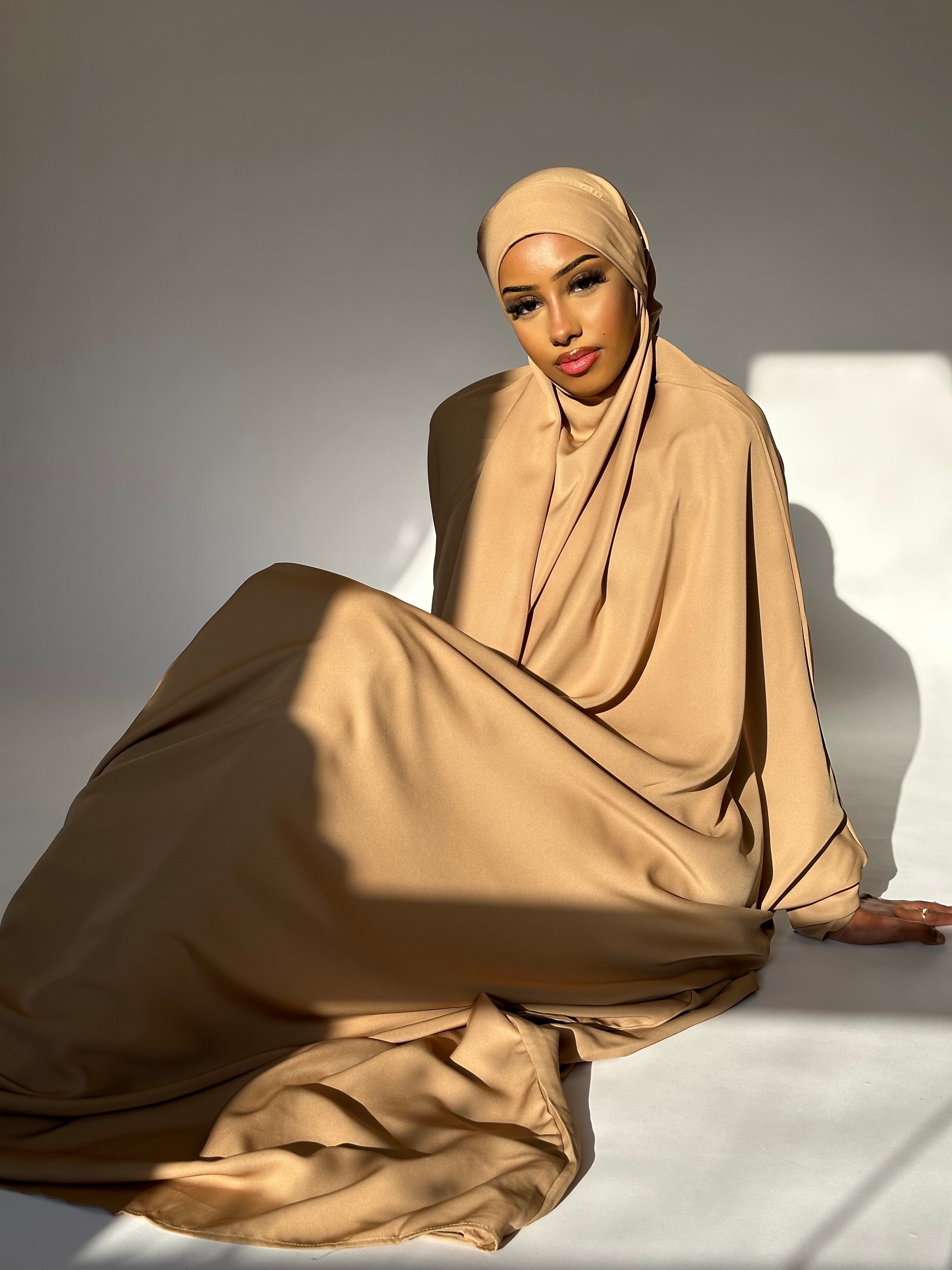 Desert Beige Jilbaab - Modest Islamic Abaya Dress for Women | Perfect for Prayer, Mosque, and Everyday Wear