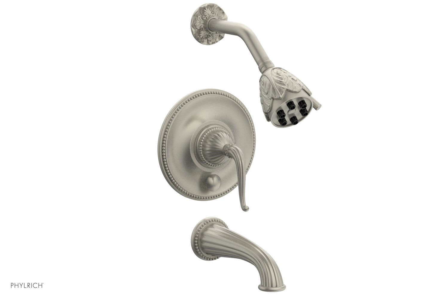 GEORGIAN & BARCELONA PB2141 Pressure Balance Tub and Shower Faucet Set - Matte Black Bathroom Fixture for Modern Homes & Luxury Hotels