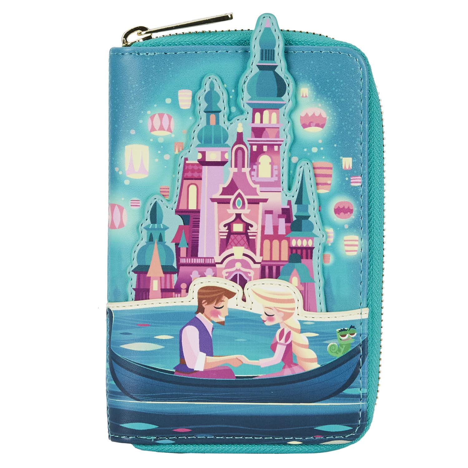 Disney Tangled Princess Castle Zip Around Wallet - Loungefly Official Licensed Crossbody Bag for Women, Girls | Perfect for Theme Parks, Cosplay & Gift Giving