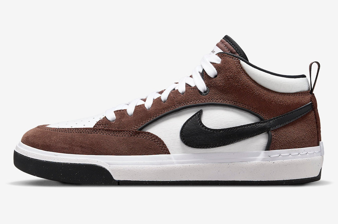 Nike SB React Leo Skateboarding Shoes - Light Chocolate/Black White Black - Perfect for Street Skating & Casual Wear