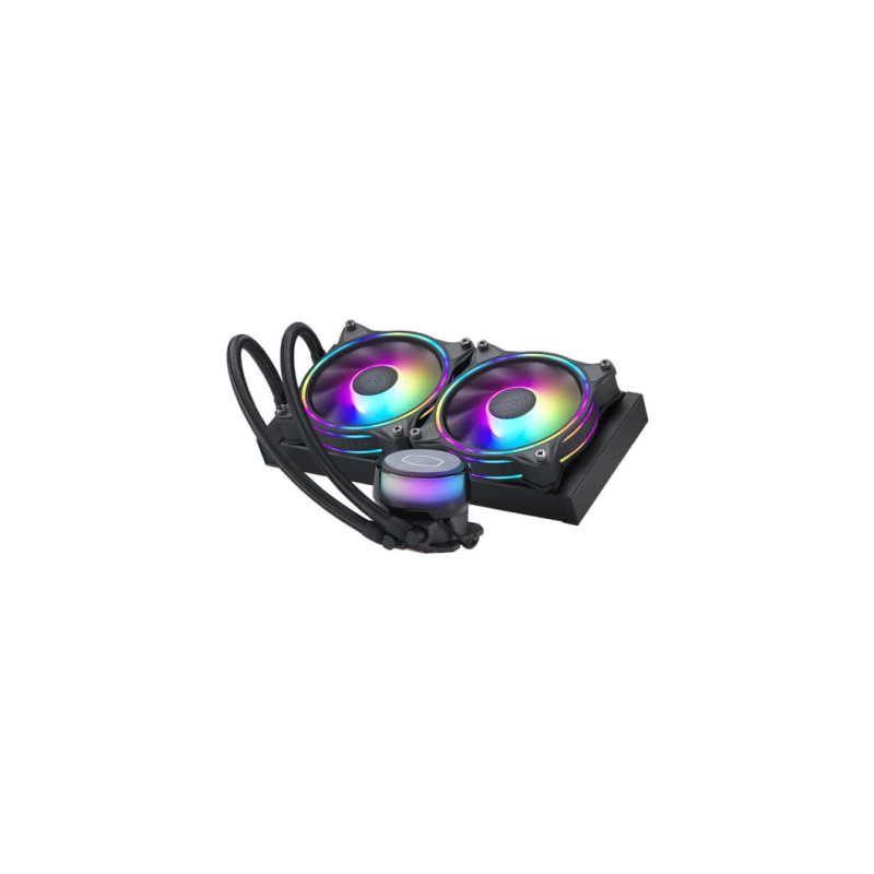 Cooler Master MLX-D24M-A18P2-R1 MasterLiquid ML240 Illusion ARGB CPU Liquid Cooler - 240mm Radiator, Dual 120mm PWM Fans, RGB Lighting, 3-Year Warranty - Perfect for Gaming PCs, Workstations, and High-Performance Cooling