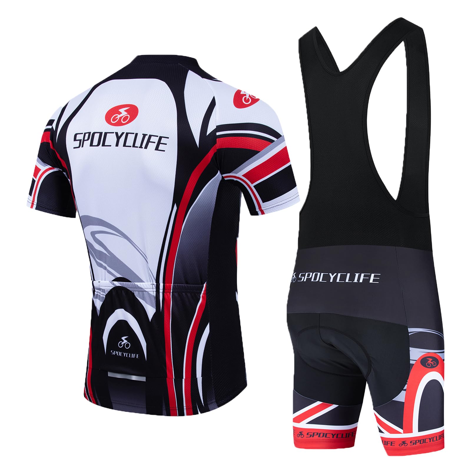 Men's Cycling Jersey & Shorts Set - Breathable Short Sleeve Jersey with Padded Bike Shorts for Road & Mountain Biking | Comfortable Cycling Outfit for Training & Racing