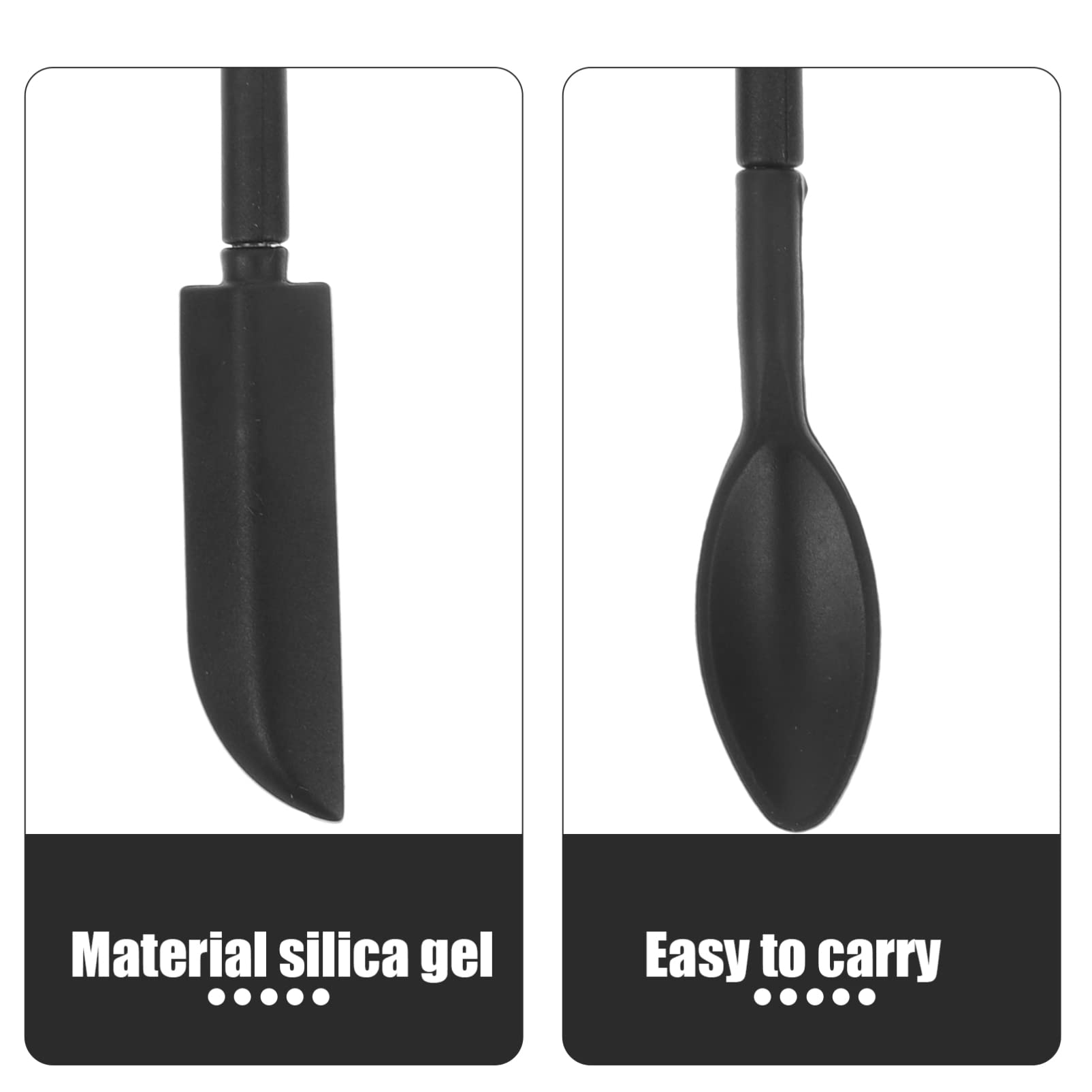 Retractable Silicone Spatula Set - Mini Spoon for Jars, Peanut Butter, Jam & Makeup - Multipurpose Kitchen & Beauty Scraper Tool for Cooking, Baking & Cosmetics
