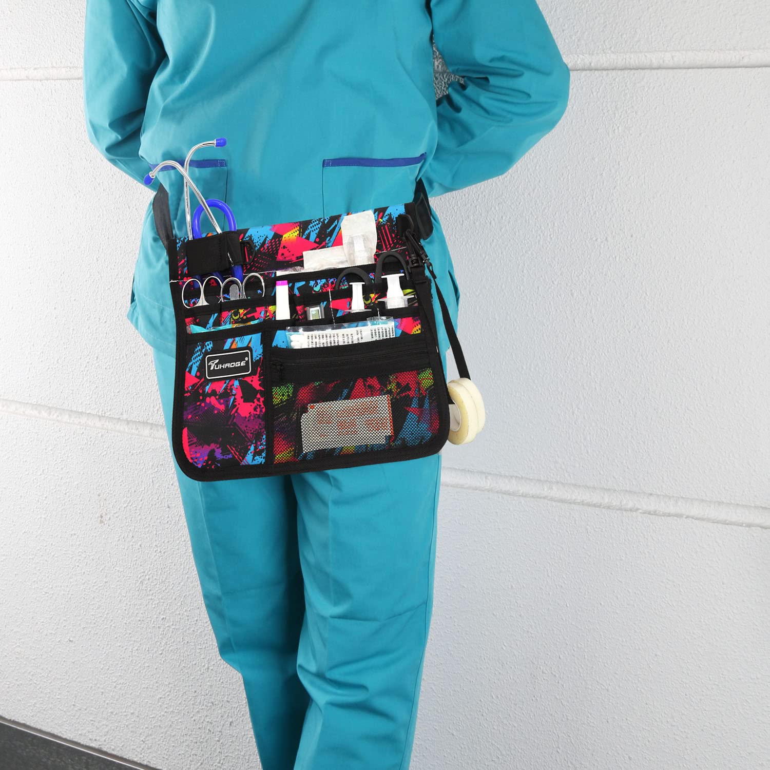 Tuhaoge Multifunctional Nurse Storage Bag - Medical Kit Waist Pouch for Nurses & Healthcare Professionals | Durable Organizer for Stethoscope, Scissors, Pens & Supplies | Perfect for Hospital Shifts, Home Care & Emergency Use