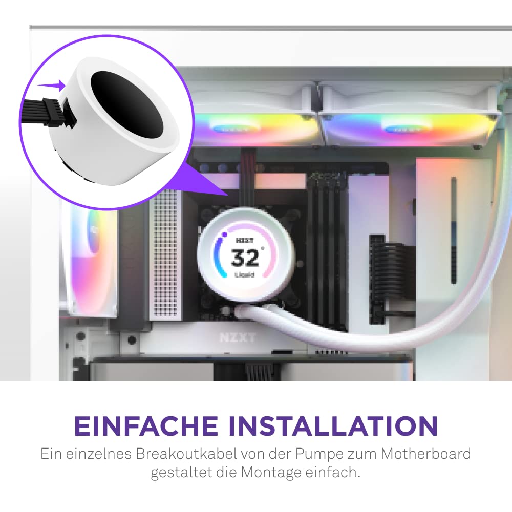 NZXT Kraken Elite 280 RGB AIO Liquid CPU Cooler - 280mm Radiator with 2.36