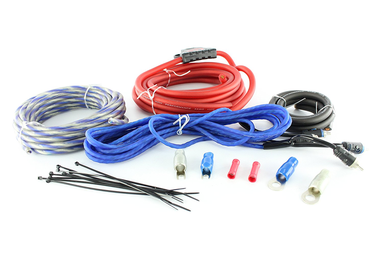 Premium G8 8 AWG Full Wire Kit - Silver Tinned 100% Oxygen-Free Pure Copper for Car Audio, Marine & Solar Power Systems