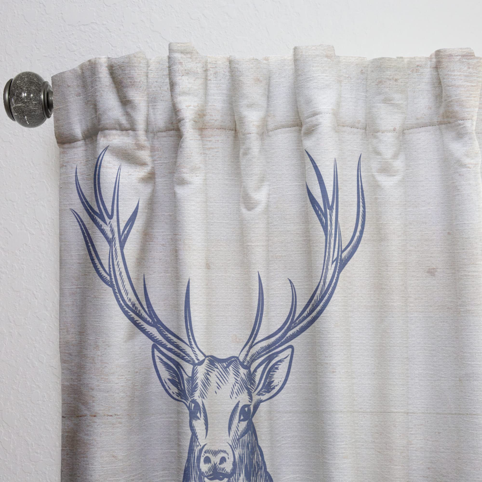 DesignQ 'Deer Wild and Beautiful XII' Thermal Insulated Curtain Panel - 52x84 Inches - Blackout Drapes for Bedroom & Living Room - Perfect for Winter Insulation & Light Control