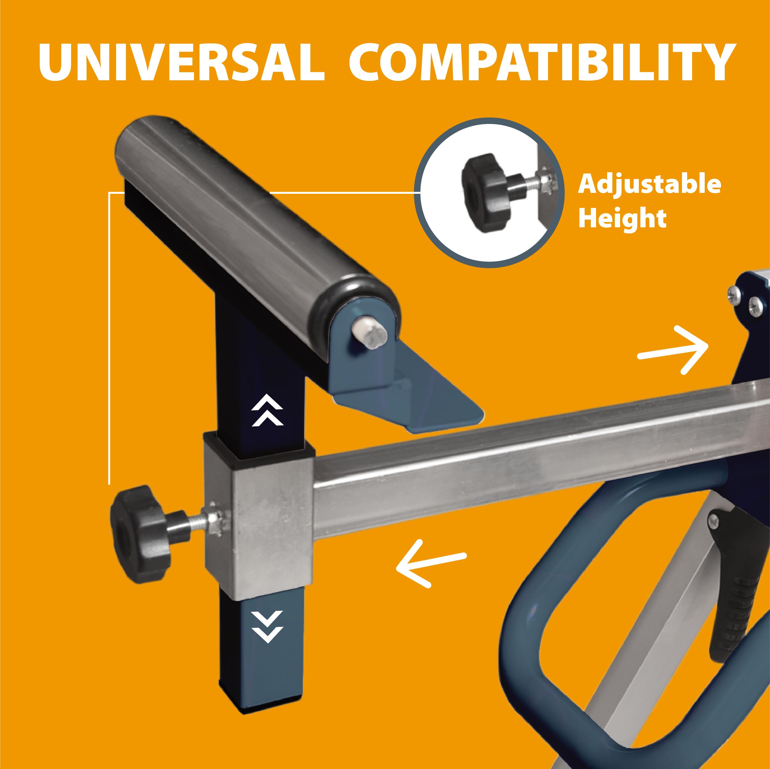 POWERTEC MT4008 Heavy Duty Miter Saw Stand with Wheels - Collapsible Portable Workbench with Tool Storage Trays, 330Lbs Capacity & Quick Release Brackets - Perfect for Job Sites, Workshops and DIY Projects