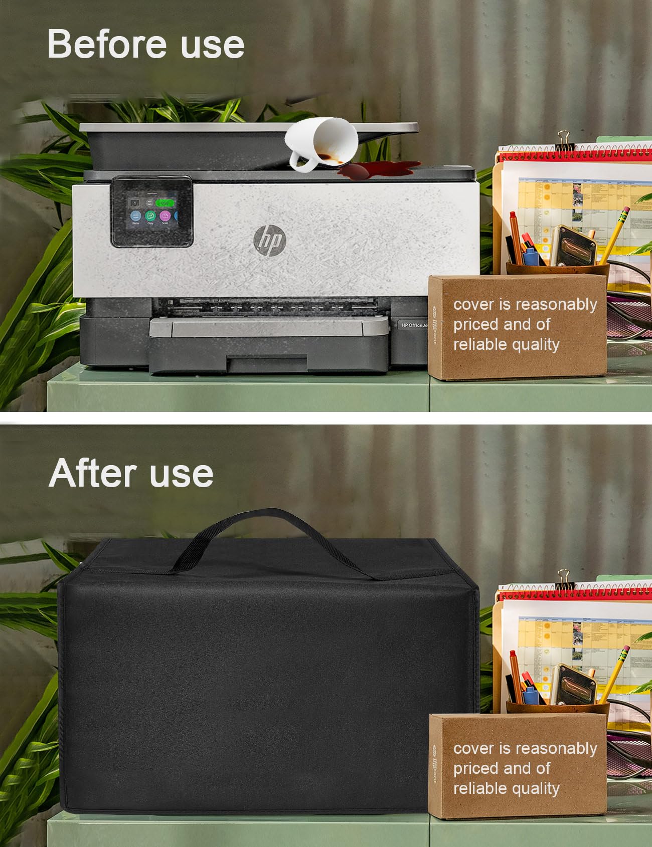 HP OfficeJet Pro 9125e/8139e/8135e/8015e Wireless Printer Dust Cover - Anti-Static Nylon Protective Case for All-in-One Inkjet Printers - Perfect for Home Office & Workspace Protection