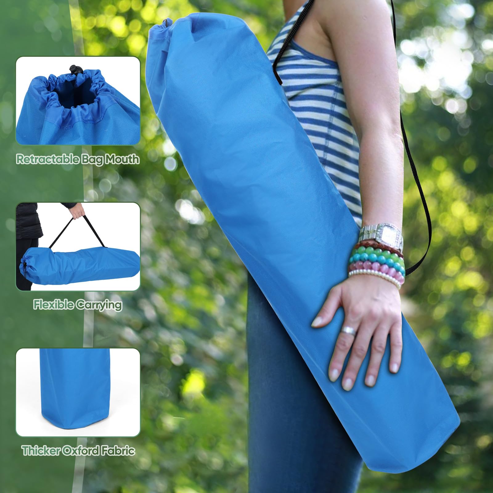 HaSteeL Heavy Duty Camping Chair for Adults - Portable Folding Outdoor Chair with Side Pockets & Carry Bag - Supports 250lbs - Perfect for Camping, Hiking, Beach, Picnic, Fishing & Travel (Blue)