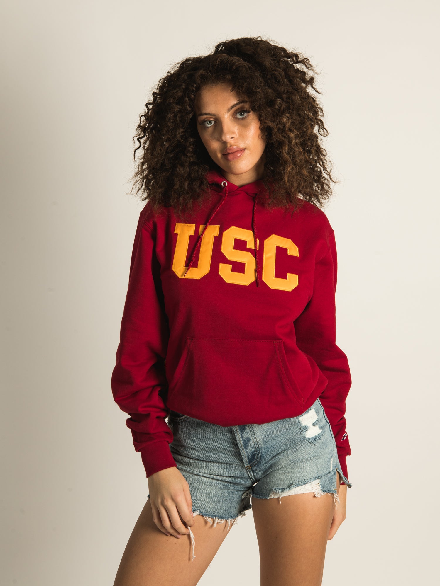Champion USC Pullover Hoodie Sweatshirt - Men's & Women's Casual Wear for College, Gym, and Outdoor Activities