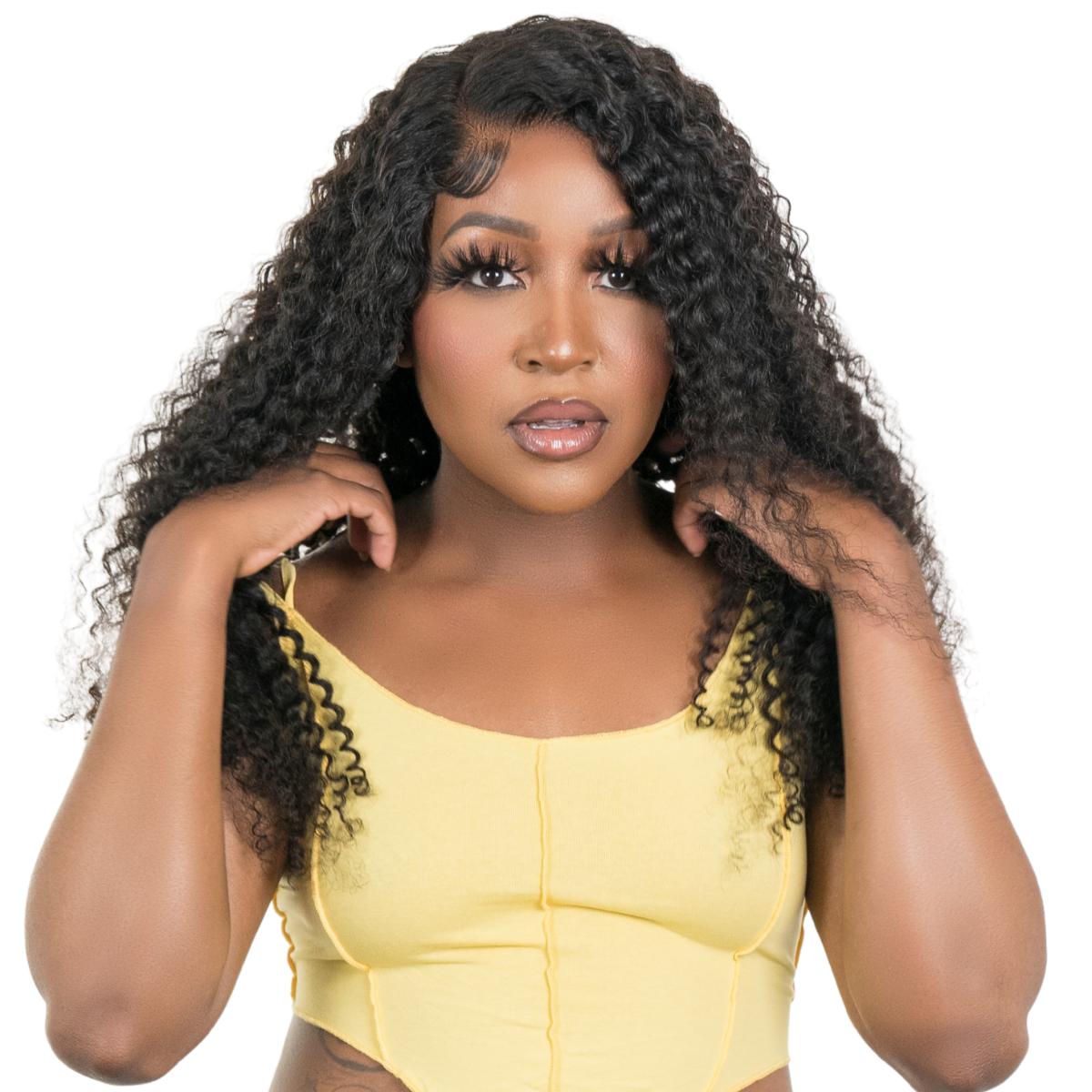 Kinky Curly 4x4 Transparent Lace Closure Wig 100% Human Hair - Natural Look for Black Women | Perfect for Daily Wear, Cosplay & Special Occasions