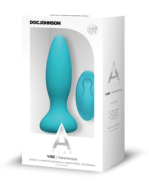 Remote Control Anal Plug - Waterproof & Rechargeable Teal Butt Plug for Adventurous Play - Perfect for Couples, Solo Play & BDSM Scenes