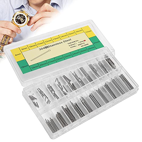 Stainless Steel Watch Cotter Pins 1mm - 8-27mm Assortment for Watch Band Repair & Replacement | Spring Bars, Split Brooches | Perfect for DIY Watch Repair, Band Adjustments & Accessories Replacement