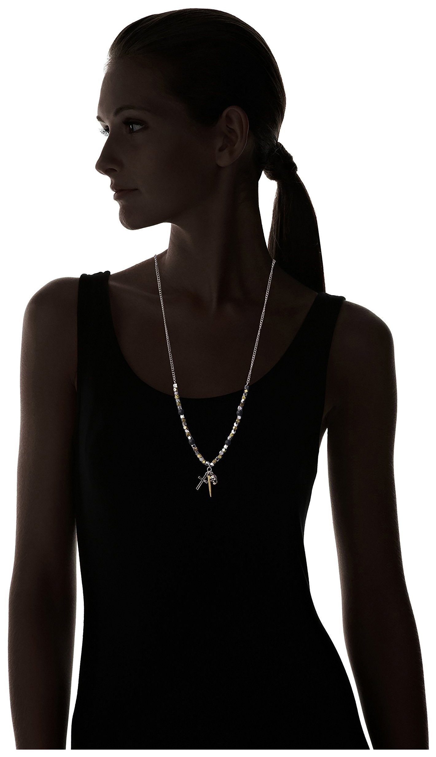 Ettika Skull Charm Necklace - Gothic Jewelry for Women