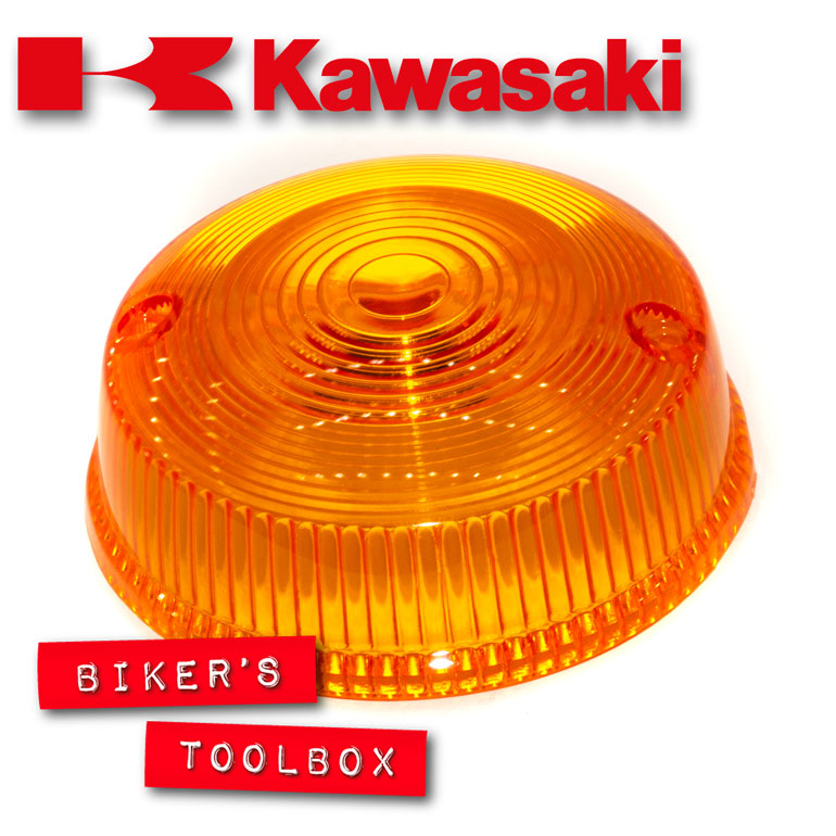 Kawasaki Classic Motorcycle Indicator Lens - OEM Replacement Part for Turn Signal Light - Perfect for Kawasaki Ninja, Vulcan, and Z Series Bikes - Enhance Visibility and Safety on the Road