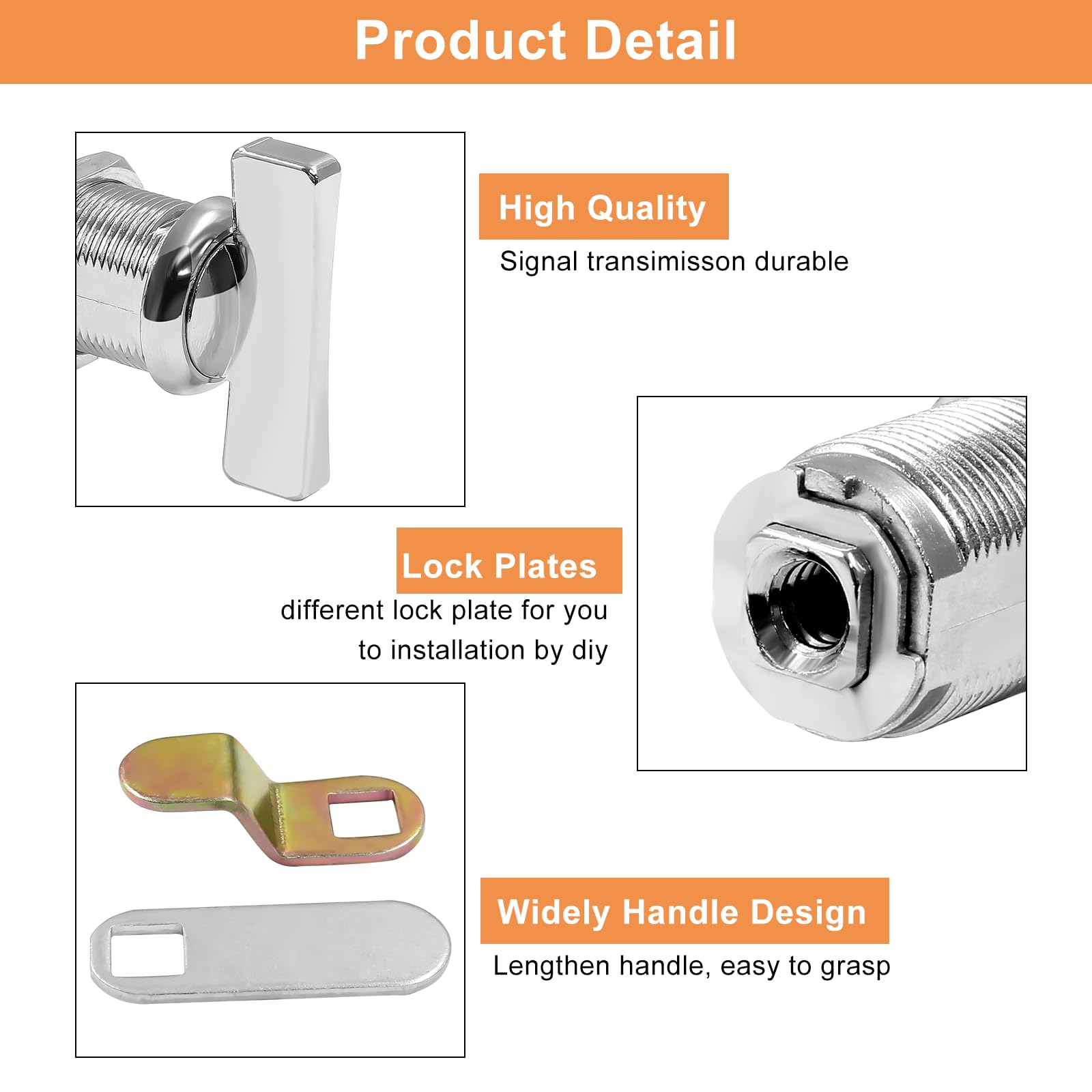 12-Piece Cam Lock Thumb Operated Cabinet Locks - 7/8