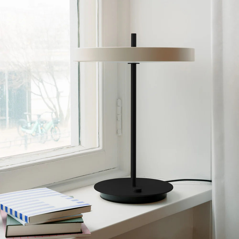 Asteria Modern LED Table Lamp - Adjustable Brightness, 3 Color Temperatures, USB Charging Port - Perfect for Bedroom, Living Room, Office & Study Desk Lighting