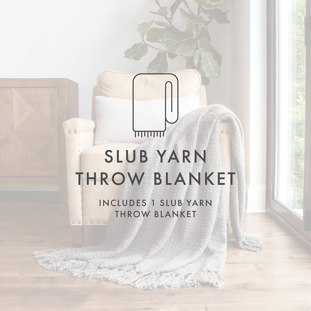Soft Slub Yarn Throw Blanket - Cozy Knit Blanket for Couch, Bed & Travel - Perfect for Winter Nights, Movie Time & Gifts