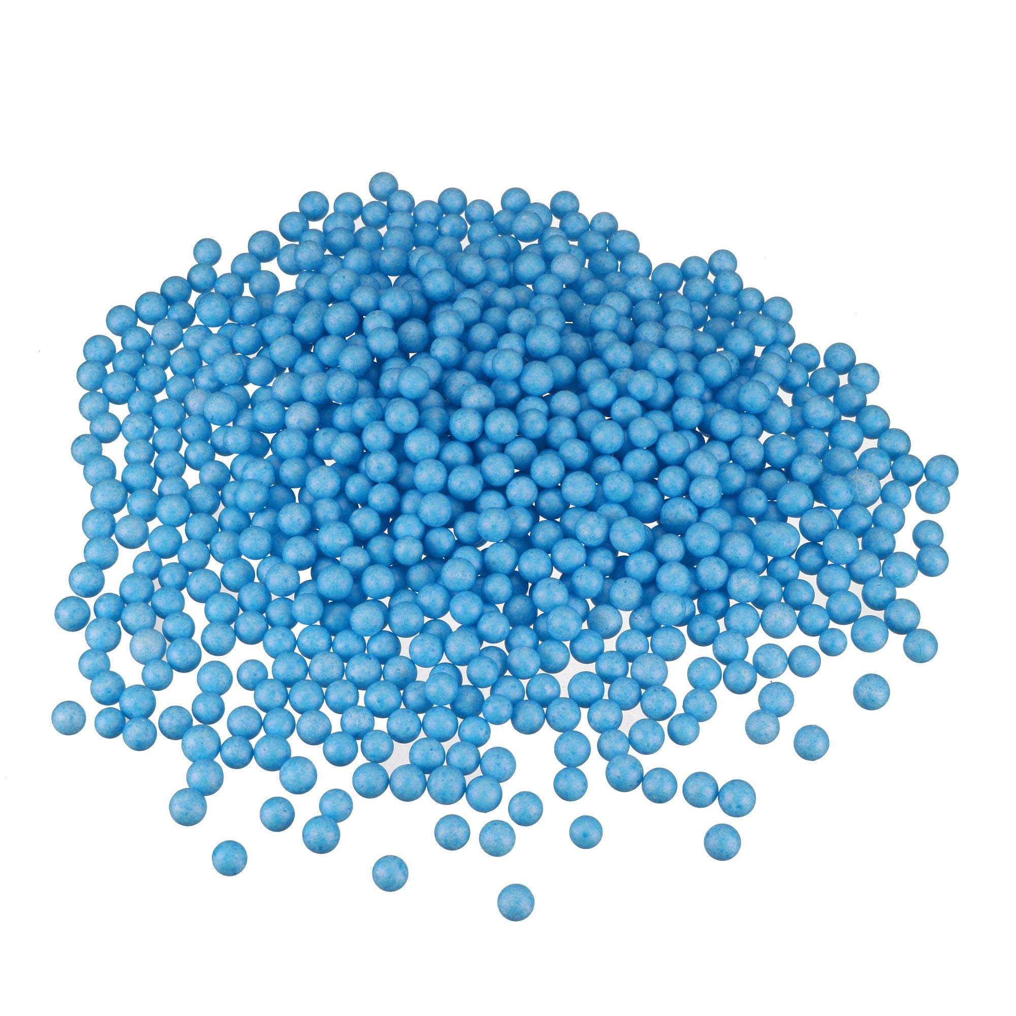 0.3 Inch Blue Polystyrene Foam Ball Beads - 1 Pack Round Craft Beads for DIY Arts, Party Decorations, Vase & Pillow Fillings - Perfect for Home Decor, School Projects, and Creative Crafts