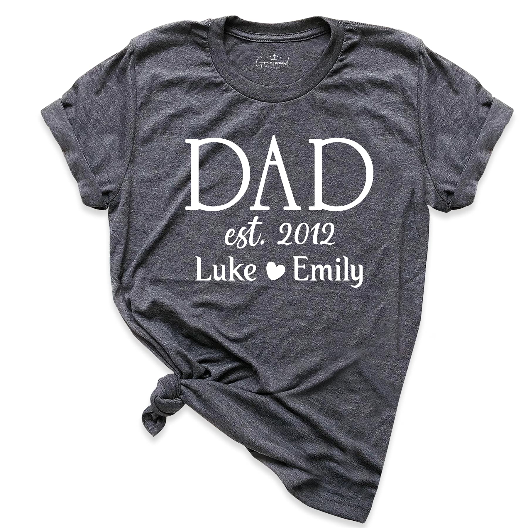 Personalized Dad T-Shirt with Kids Names - Custom Father's Day Gift for Dad - Funny & Heartwarming Shirt for Dads - Perfect for Father's Day, Birthday & Family Events
