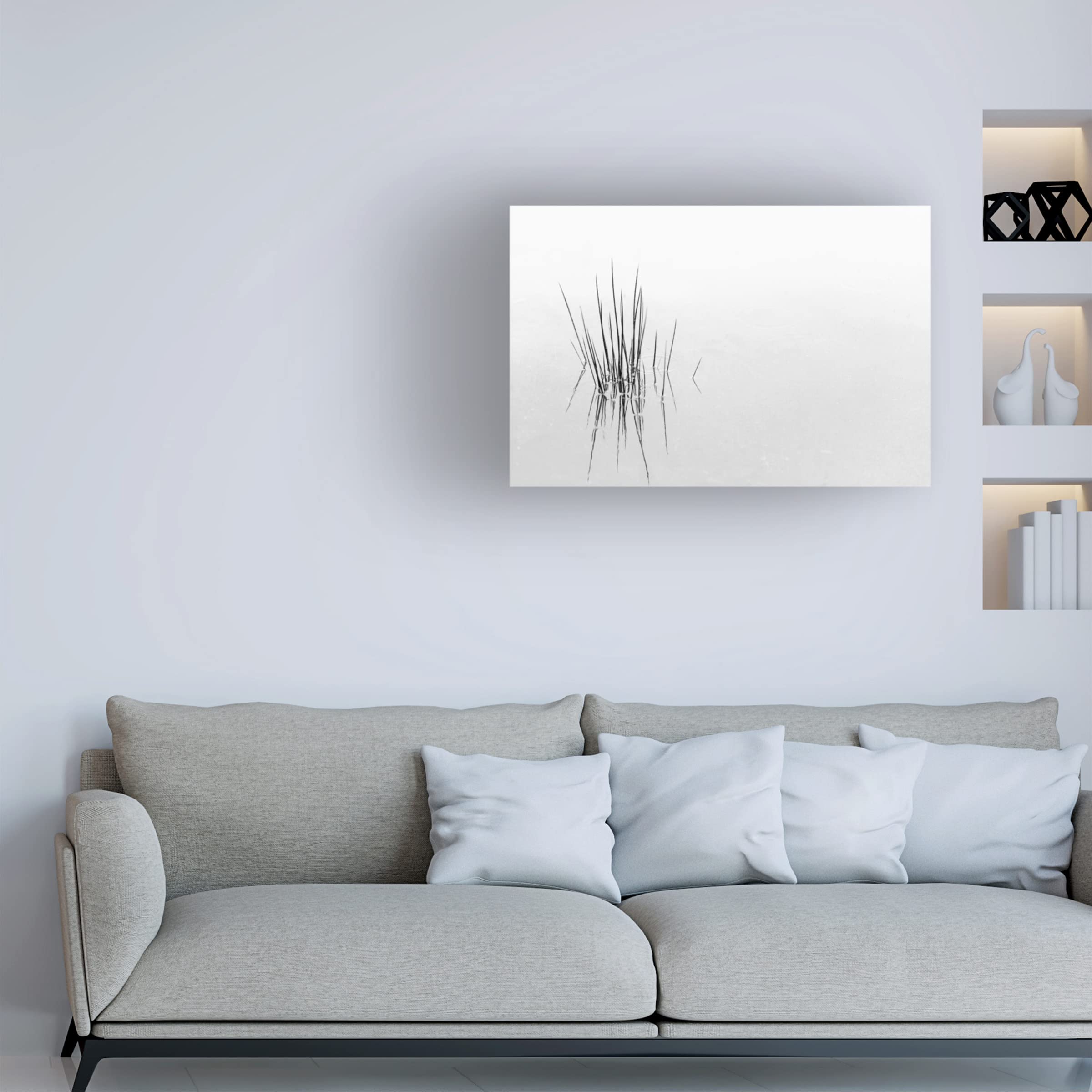 Trademark Fine Art 'Reflections' Canvas Wall Art by Olavo Azevedo - Modern Abstract Painting for Living Room, Bedroom & Office Decor