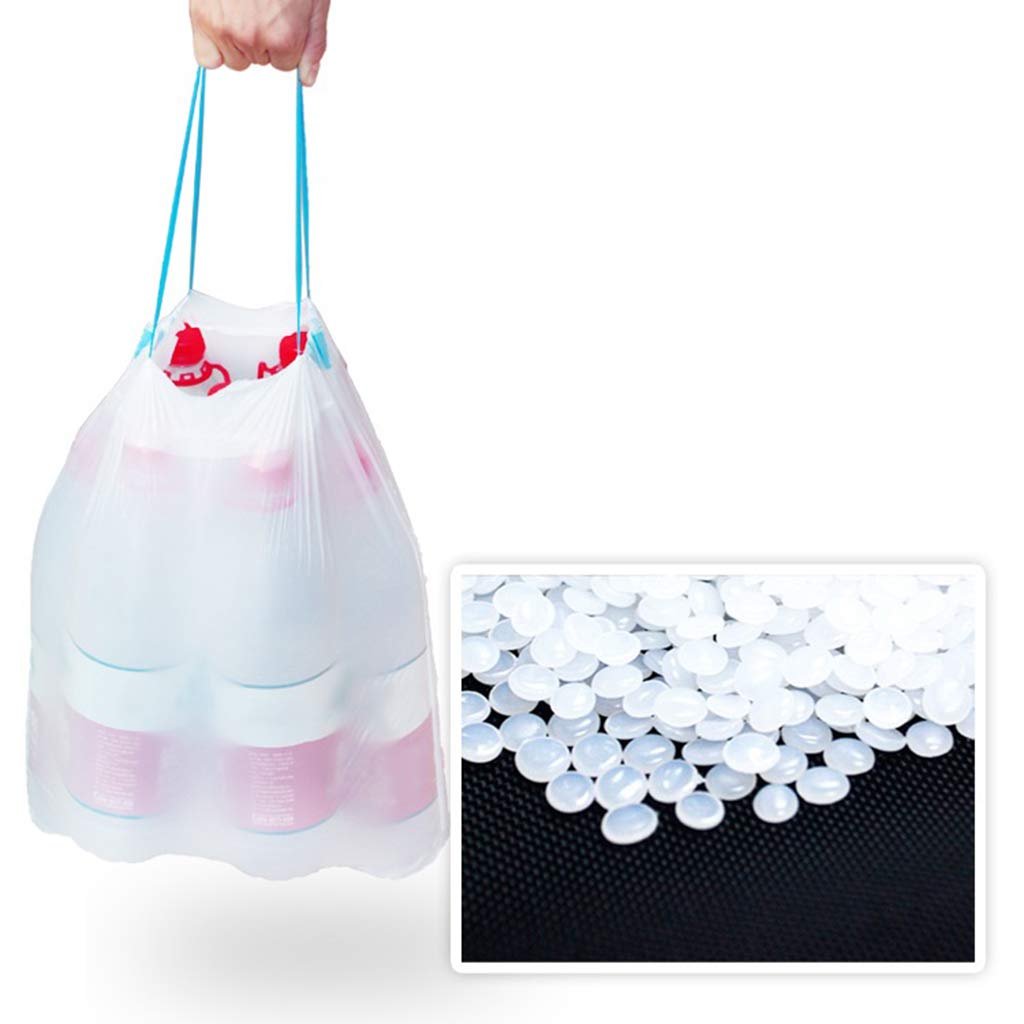 Automatic Sealing Kitchen Garbage Bags - Strong Clear Plastic Trash Bags for Household Waste, 3 Rolls - Perfect for Kitchen, Bathroom & Office Disposal
