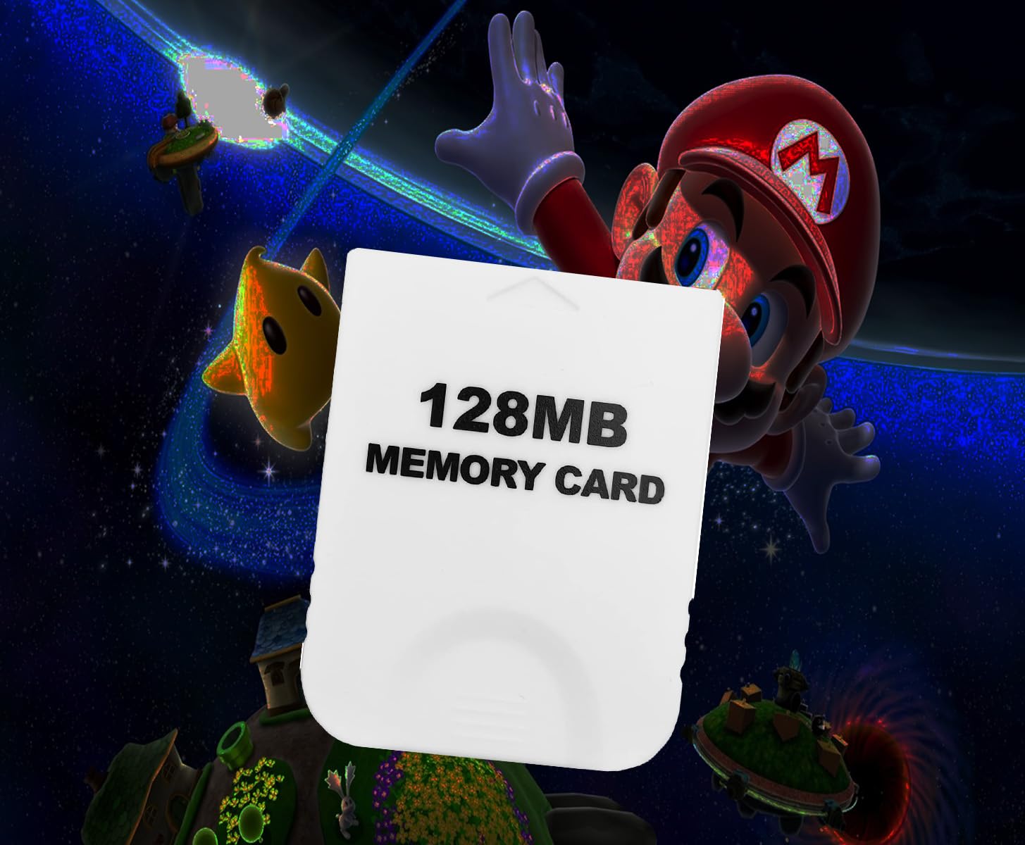128MB (2043 Blocks) High-Speed GameCube Memory Card - Compatible with Nintendo GameCube & Wii Consoles - White - Perfect for Saving Game Progress & Expanding Storage Capacity