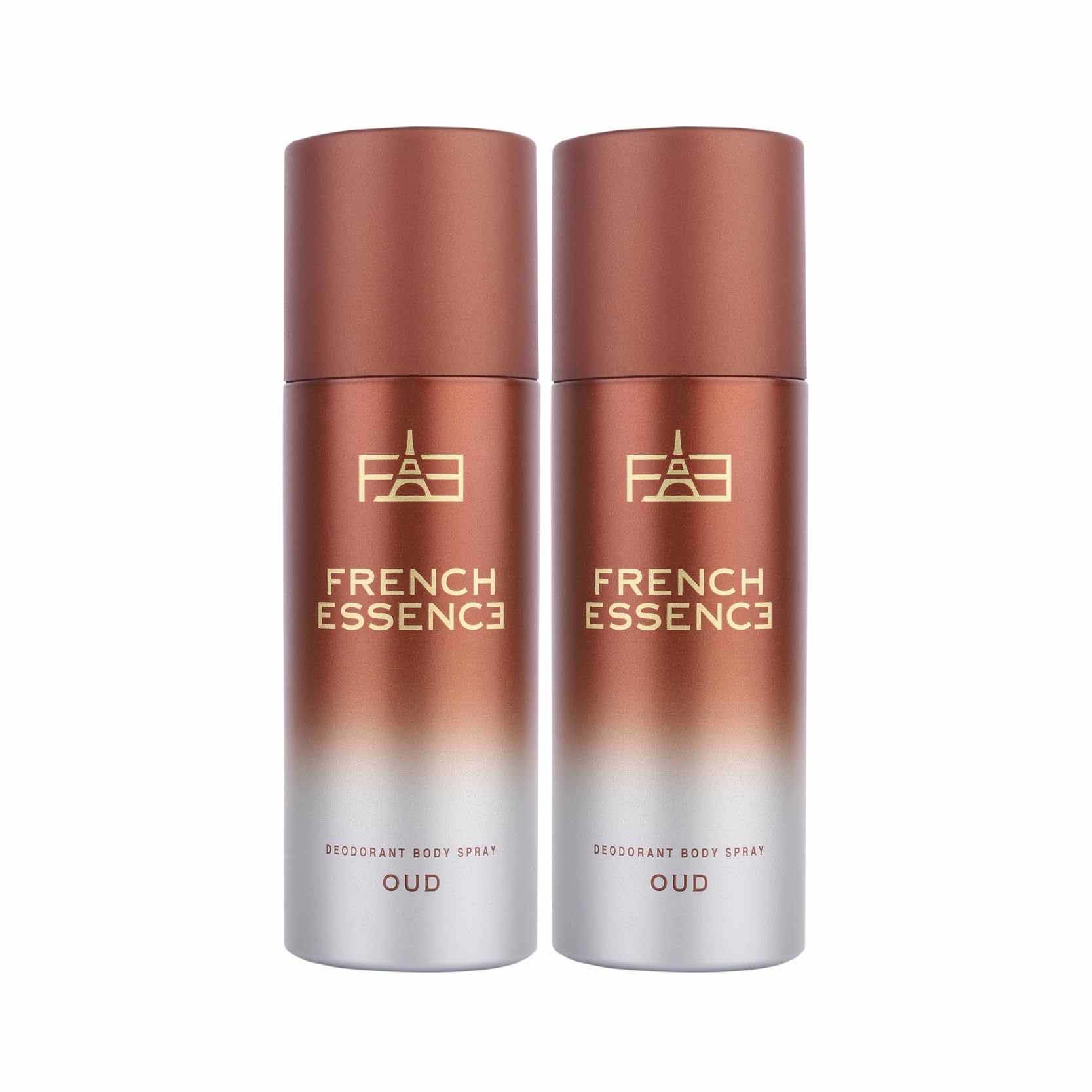 FRENCH ESSENCE Long Lasting Men's Deodorant Spray - Fresh Oud Fragrance, 150ml (Pack of 2) | Body Spray for Men, Perfume Deodorant Combo | Ideal for Gym, Work & Daily Freshness