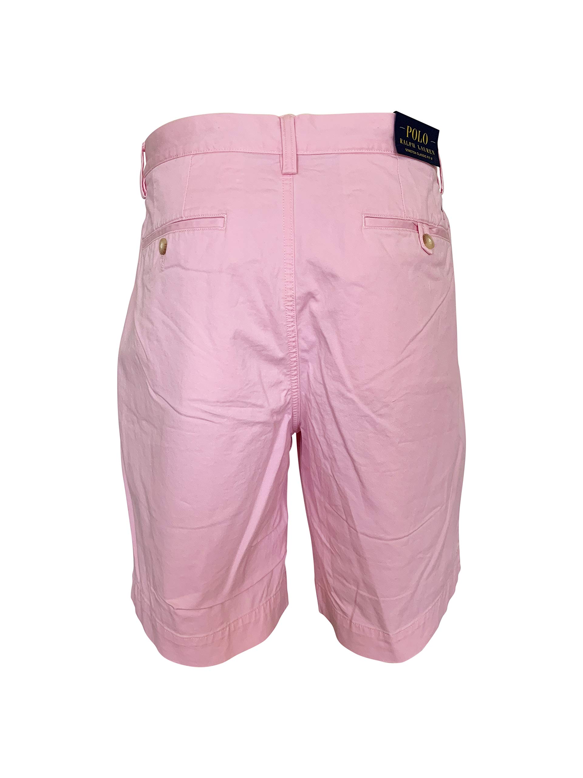 Ralph Lauren Men's Classic Fit Casual Khaki Chino Shorts - Pink, Size 34 (Perfect for Summer Outings, Beach Vacations & Casual Wear)