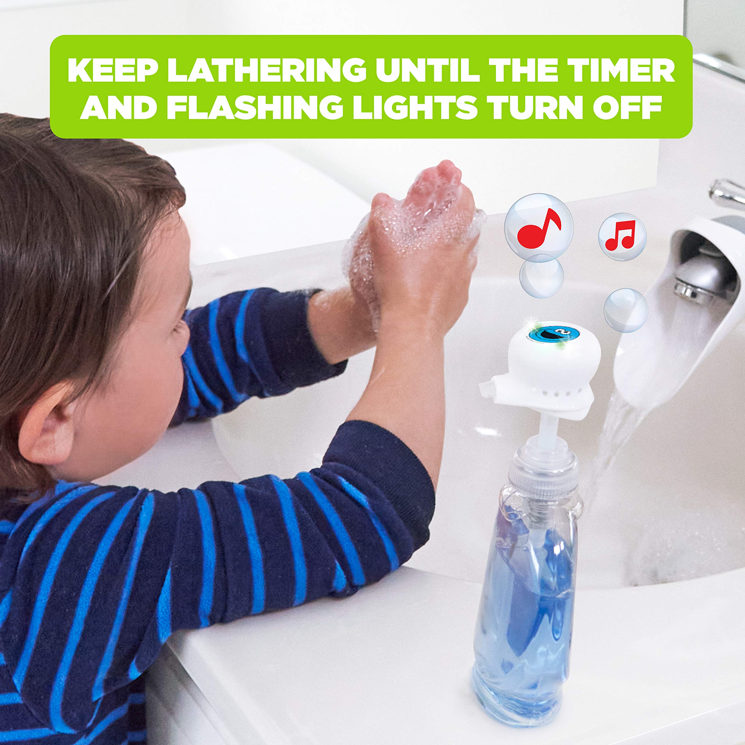 Sesame Street Cookie Monster Musical Soap Dispenser with Timer - Fun Hand Wash Timer for Kids, Perfect for Bathroom & Kitchen Sink - Great Gift for Toddlers & Preschoolers